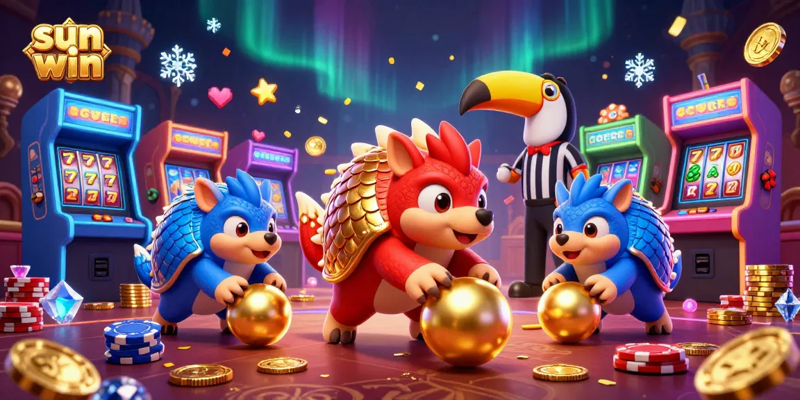 Bowling rival pangolins compete at sun win casino, showcasing excitement and vibrant gaming elements.