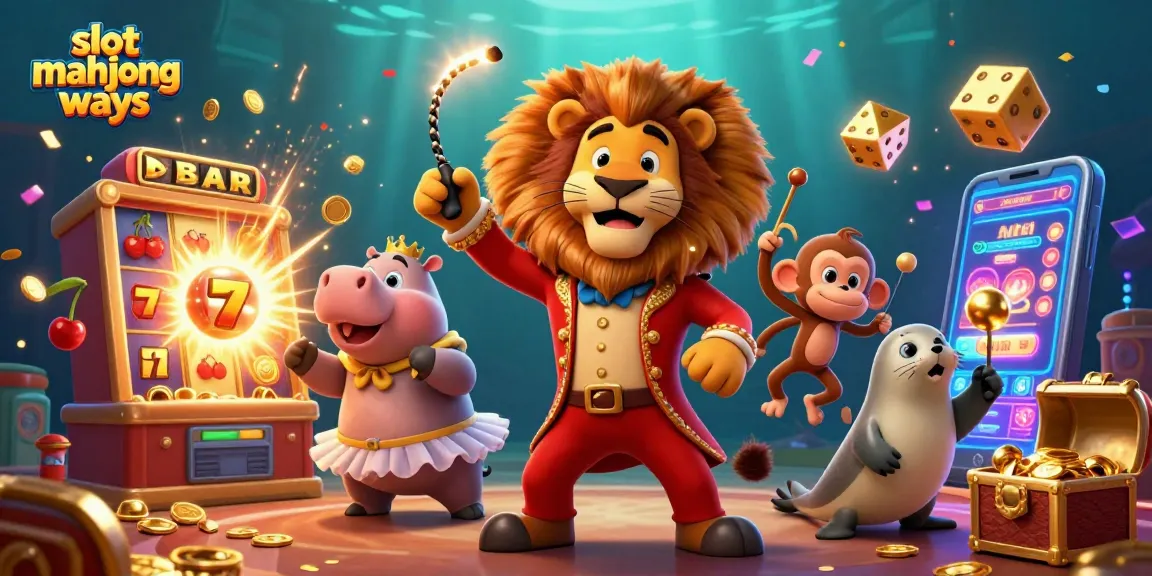 Experience the excitement of slot mahjong ways with a lively casino scene featuring rich 3D illustrations.